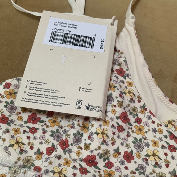 Frank And Oak the cotton bralette . NWT - Picture 6 of 6